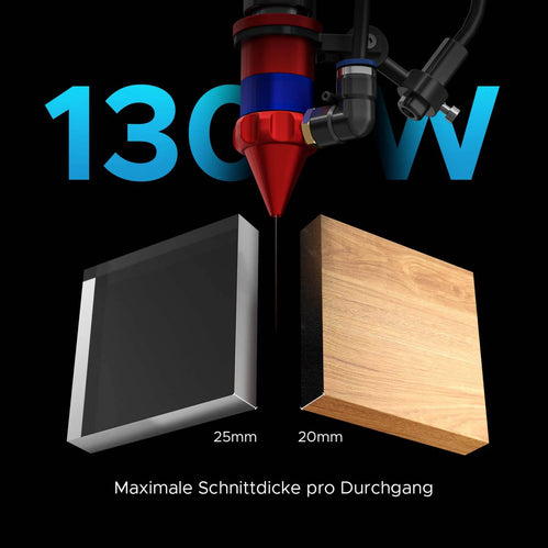130W CO2 Laser Graviermaschine & Cutter mit 1300x900mm Gravurfläche | Max-1393 CO2 Laser Graviermaschine & Cutter OMTech Laser