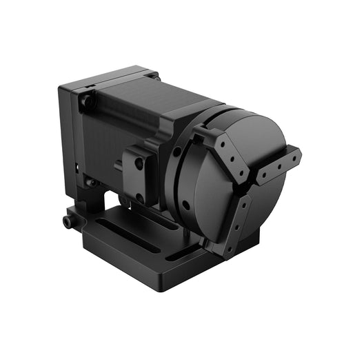 Drehachse mit 3-Backen-Drehfutter für MOPA und Faserlaser Graviermaschinen | LRA-MN70 Drehachse OMTech Laser