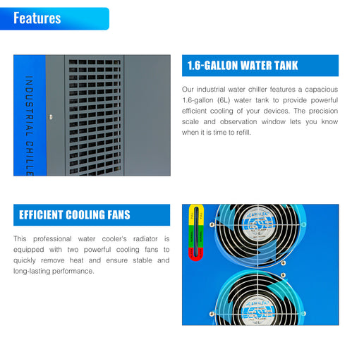 Industrieller Wasserkühler & Chiller für 50W-150W CO2 Laser Cutter | CW-5200  OMTech Laser