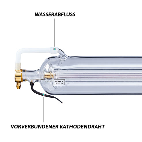 80W CO2 Laserröhre & Laser Tube für Laser Graviermaschinen und Lasercutter | 0080 Laserröhre OMTech Laser