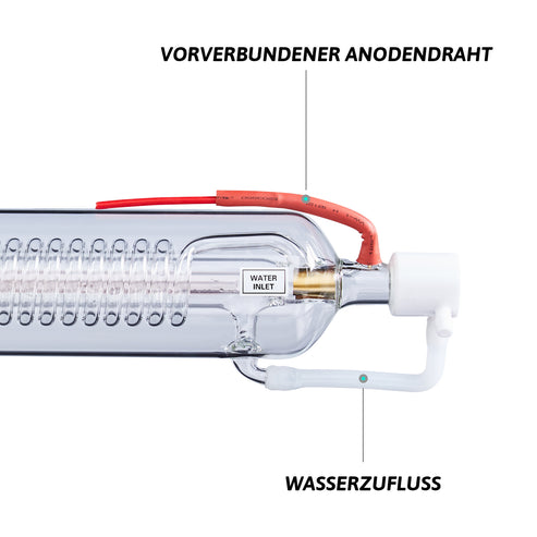80W CO2 Laserröhre & Laser Tube für Laser Graviermaschinen und Lasercutter | 0080 Laserröhre OMTech Laser