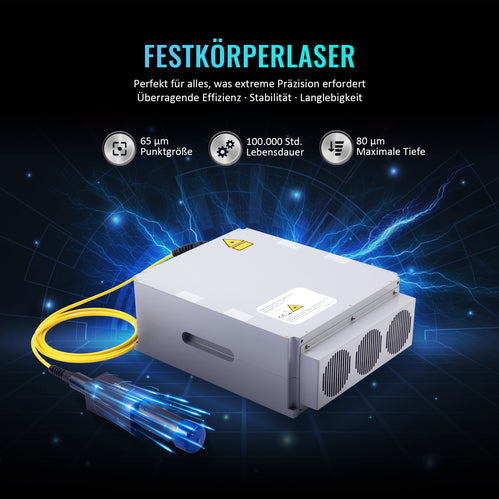 30W Faserlaser Graviermaschine für Metallgravur & Metallbeschriftung | F-30 Faserlaser Graviermaschine OMTech Laser