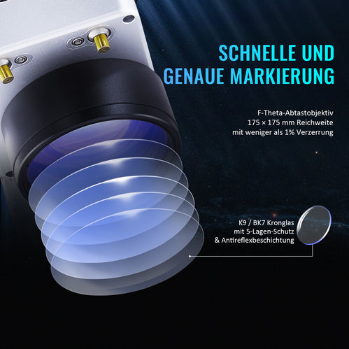 30W Faserlaser Graviermaschine für Metallgravur & Metallbeschriftung | F-30 Faserlaser Graviermaschine OMTech Laser