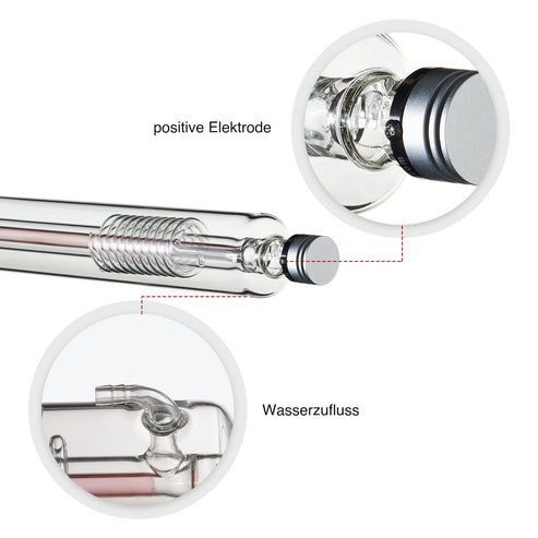 100W CO2 Laserröhre & Laser Tube für Laser Graviermaschinen und Lasercutter | YL-100 Laserröhre OMTech Laser