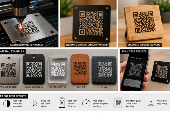 Wie man einen QR-Code mit dem Laser schneidet.