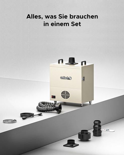 300W Rauchabsauger mit 4-Schichten-Filter für Lasercutter | LSP-300 Rauchreiniger OMTech Laser