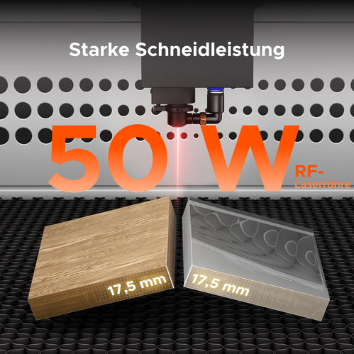 OMTech 50W Desktop RF-Lasercutter & Graviermaschine | Polar RF CO2 Laser Graviermaschine & Cutter OMTech DE