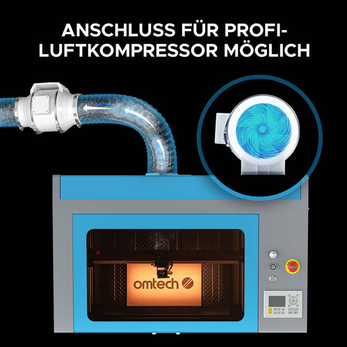 50W Laser Cutter & Graviermaschine mit 500x300mm Gravurfläche | Turbo-535 co2 laser engraver OMTech