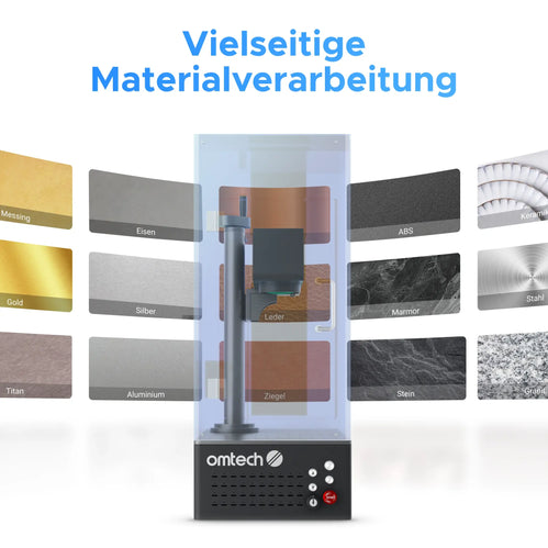 60W MOPA Laser Graviermaschine mit Autofokus für Metallgravur | M60C MOPA Laser Graviermaschine OMTech Laser