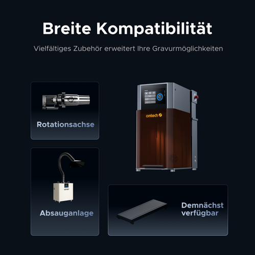 Dual-Lasergravierer mit 30W Faserlaser, 20W Diodenlaser und Autofokus | Solis Duo 32 co2 laser engraver OMTech