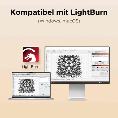 55W Desktop Laser Cutter mit 500x300mm Gravurfläche | Polar Lite CO2 Laser Graviermaschine & Cutter OMTech Laser