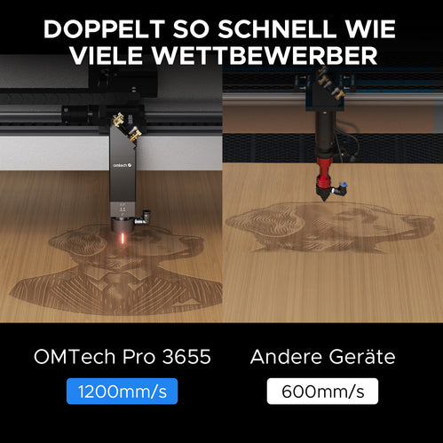 150W / 130W CO2 Lasercutter mit 1400x900mm Bearbeitungsfläche | Pro 3655 co2 laser engraver OMTech