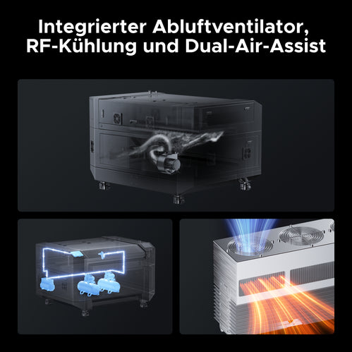 RF-Lasercutter – 4200 mm/s, 20.000 Std. Lebensdauer & 0,07 mm Präzision | Pro RF60 co2 laser engraver OMTech