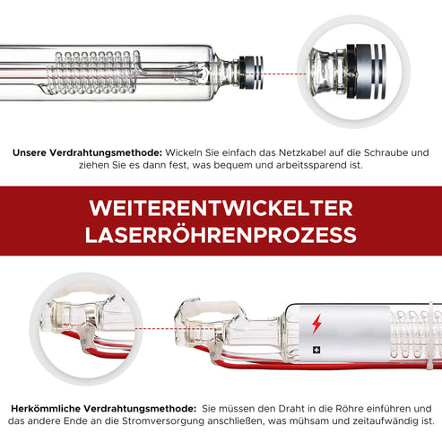 90W CO2 Laserröhre für Laser Graviermaschinen & Cutter| YL-90 Laserröhre OMTech Laser