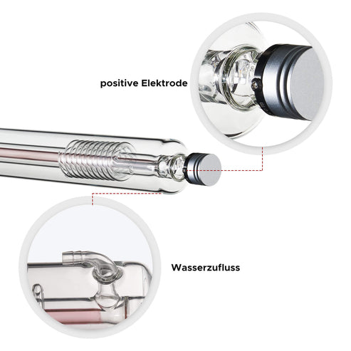 90W CO2 Laserröhre für Laser Graviermaschinen & Cutter| YL-90 Laserröhre OMTech Laser