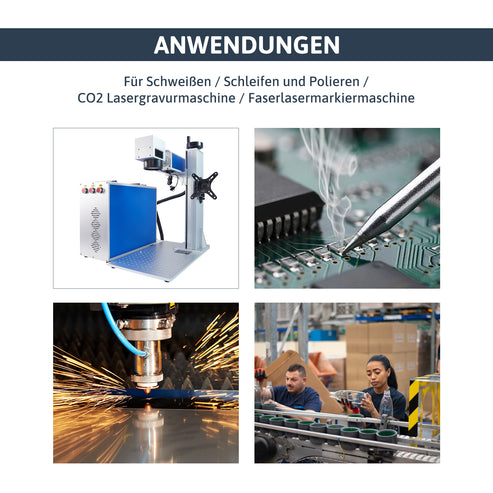 Rauchabsauger mit 3-Schichten-Filter für Laser Graviermaschinen und Lasercutter | LSP-180 Rauchreiniger OMTech Laser   
