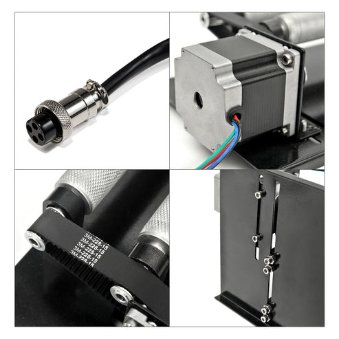 Drehachse & Rotary Axis für CO2 Laser Graviermaschinen und Lasercutter | LRA-0730 Drehachse OMTech Laser   