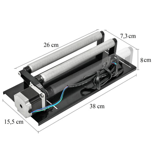 Drehachse & Rotary Axis für CO2 Laser Graviermaschinen und Lasercutter | LRA-0730 Drehachse OMTech Laser   